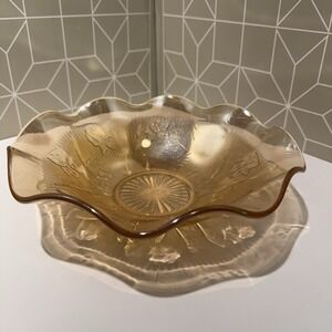 Jeannette Iris Iridescent 11" Large Fruit Bowl 8993522